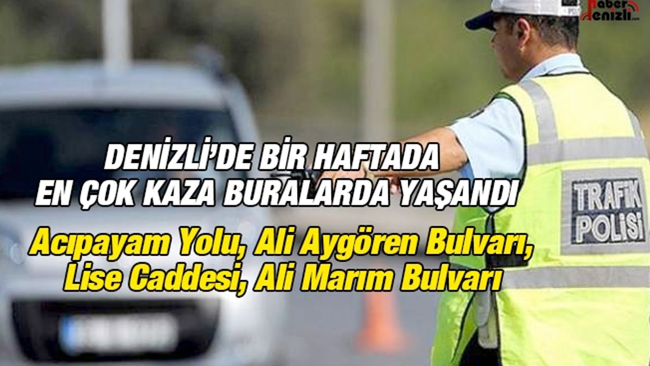 Denizli'de Bir Haftada 14.291 Araç Kontrol Edildi