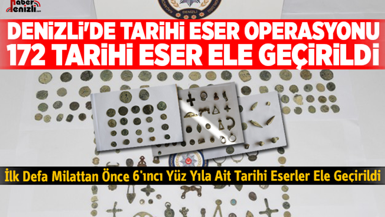 Denizli'de Büyük Tarihi Eser Operasyonu: İlk kez 'Zeus' sikkesi ele geçirildi