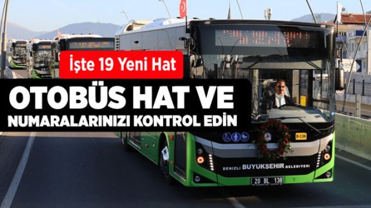 Otobüs Hat ve Numaralarınızı Kontrol Edin