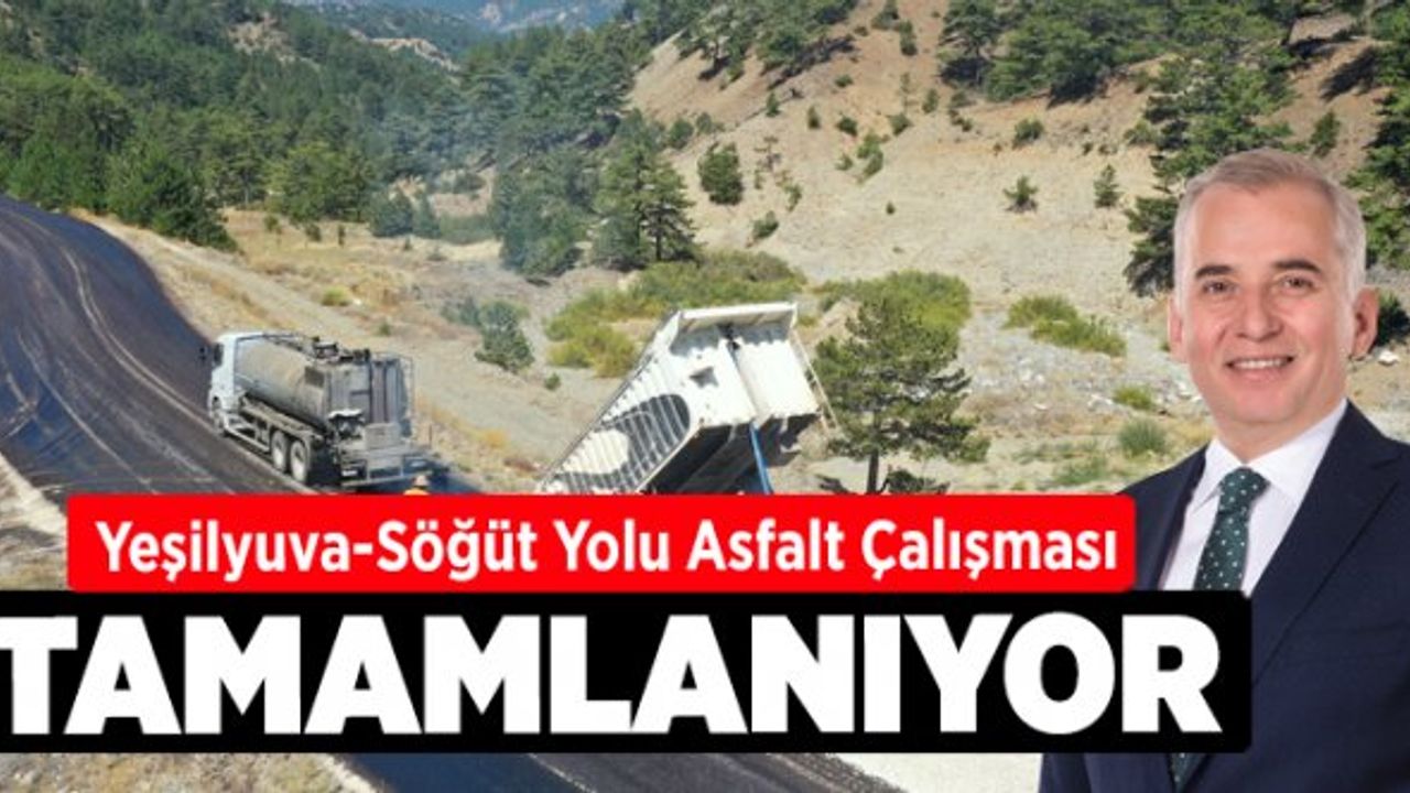 Yeşilyuva-Söğüt Yolu Asfalt Çalışması Tamamlanıyor