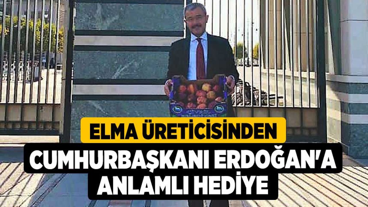 Elma üreticisinden Cumhurbaşkanı Erdoğan'a anlamlı hediye