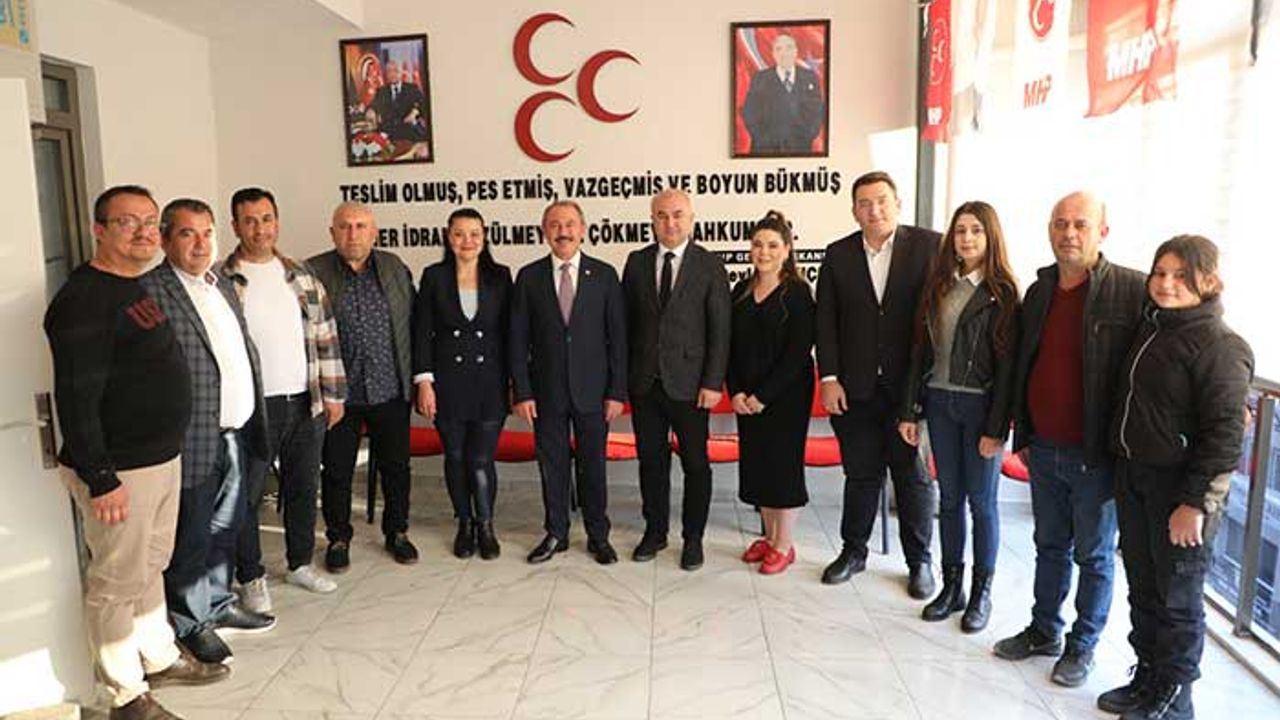 Milletvekili Şahin Tin, MHP İl Başkanı Yusuf Garip’e ziyaretinde konuştu