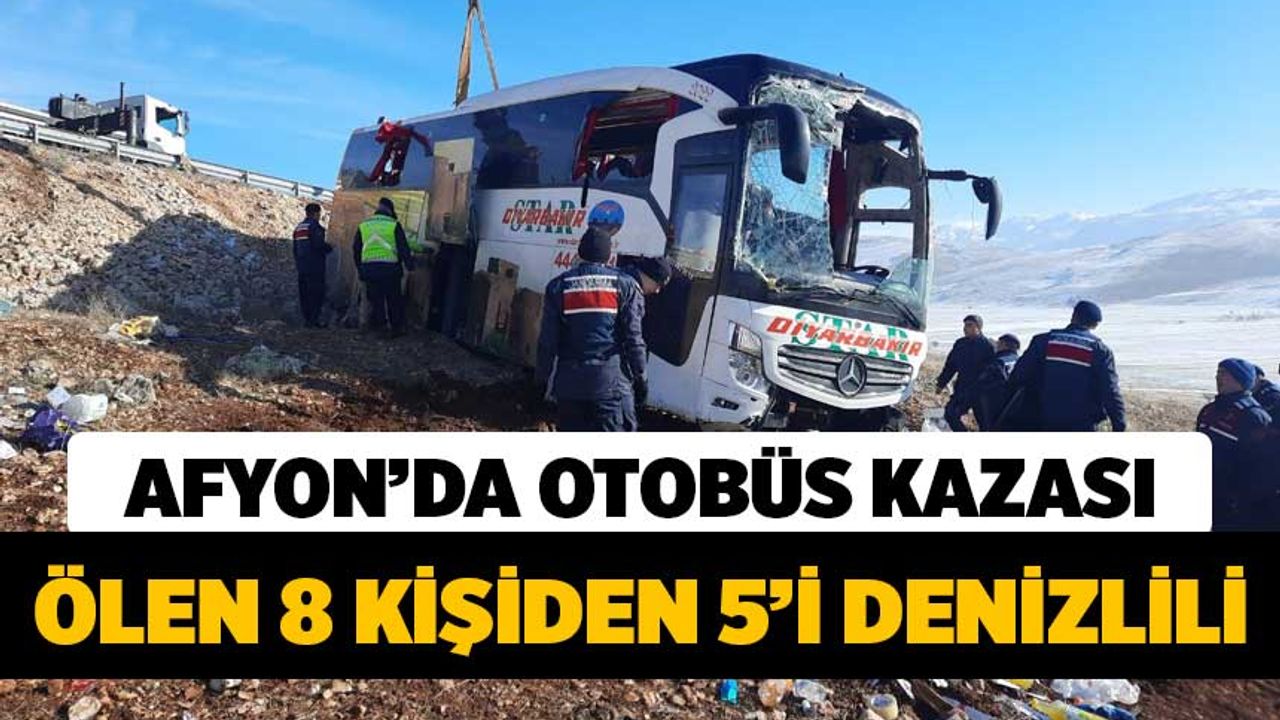 Afyon'da Otobüs Kazası Ölen 8 Kişiden 5'i Denizlili