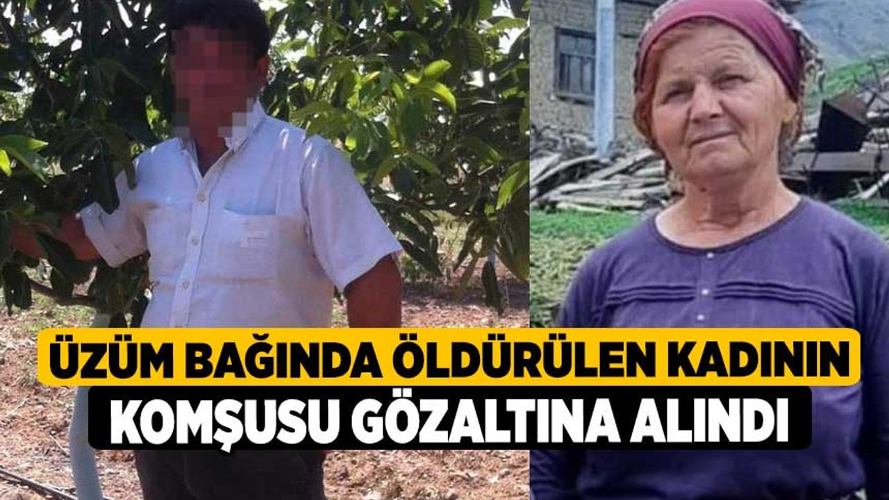 Üzüm Bağında Öldürülen Kadının Komşusu Gözaltına Alındı