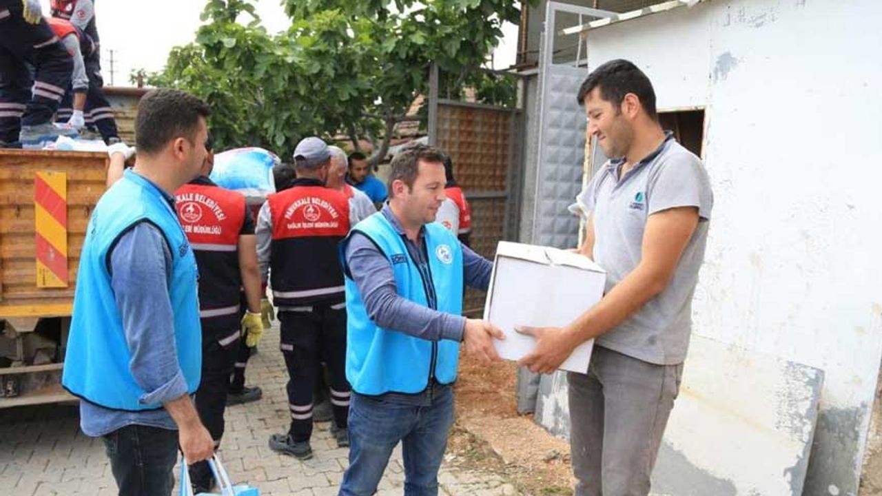 Pamukkale Belediyesi yaraları sarmaya başladı