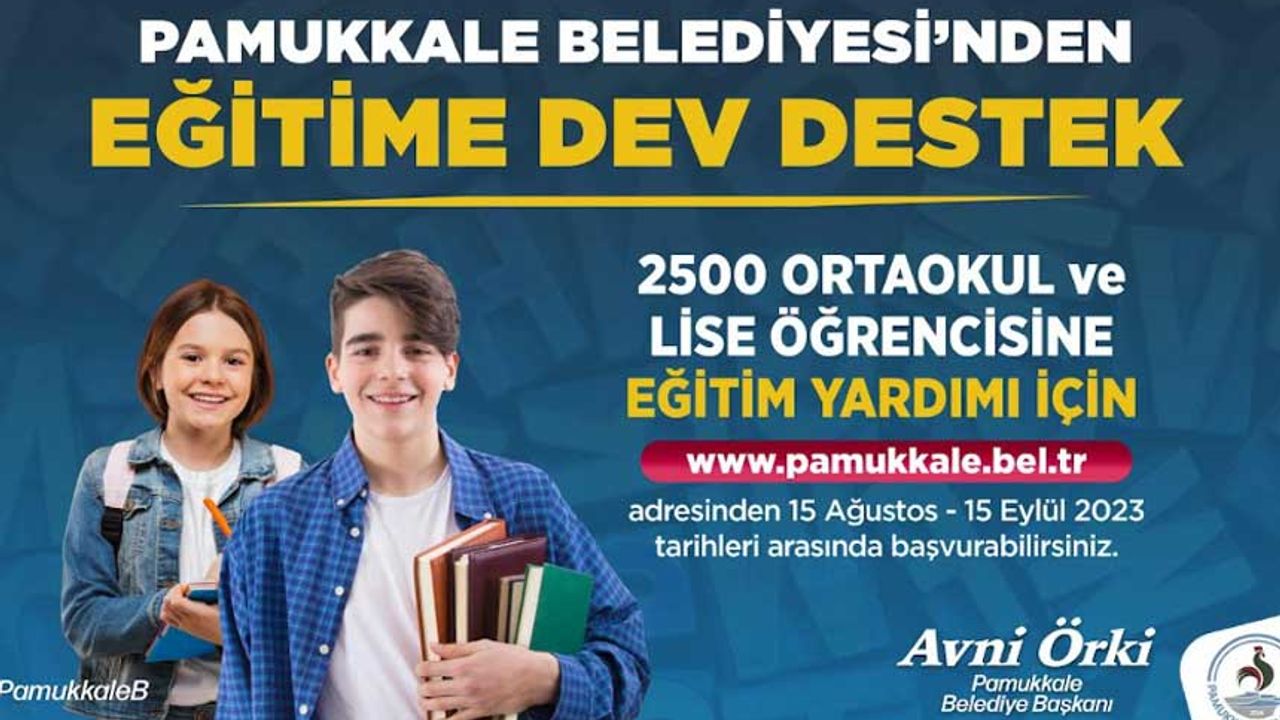 Pamukkale Belediyesinin Eğitim Yardımı Başvuruları Başlıyor