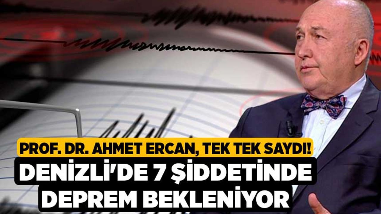 Prof. Dr. Ahmet Ercan, tek tek saydı! Denizli'de 7 Şiddetinde Deprem Bekleniyor