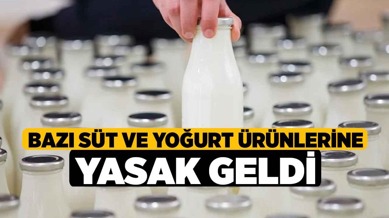Bazı süt ve yoğurt ürünlerine yasak geldi