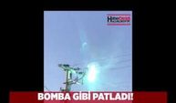 Denizli'de Elektrik Teli Bomba Gibi Patladı