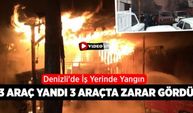 Denizli'de iş yeri yangını
