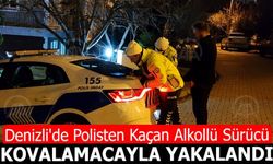 Denizli'de polisten kaçan alkollü sürücü kovalamacayla yakalandı