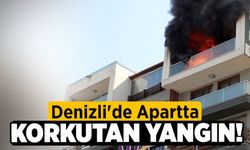 Denizli'de Apartta Korkutan Yangın!