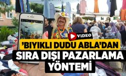 Pazarın Fenomeni Olan ’Bıyıklı Duru Abla’ Hem Eğlendiriyor Hem de Para Kazanıyor