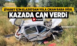 Ziyaret için Elazığ'dan yola çıkan baba oğul kazada can verdi