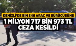 Denizli’de Bin 846 Araç ve Sürücüsüne 1 Milyon 717 Bin 973 TL Ceza Kesildi