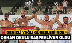 Denizli Yağlı Güreşleri'nde Orhan Okulu başpehlivan oldu