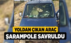 Yoldan Çıkan Araç Şarampole Savruldu