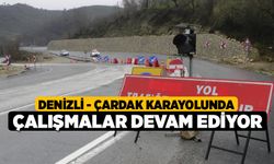 Denizli - Çardak karayolunda çalışmalar devam ediyor