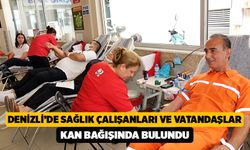 Denizli’de Sağlık Çalışanları ve Vatandaşlar Kan Bağışında Bulundu