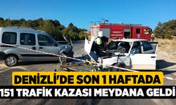 Denizli'de Son 1 Haftada 151 Trafik Kazası Meydana Geldi