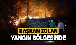 Başkan Zolan yangın bölgesinde