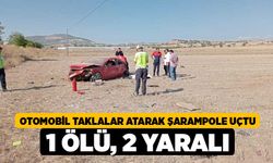 Otomobil Taklalar Atarak Şarampole Uçtu: 1 Ölü, 2 Yaralı