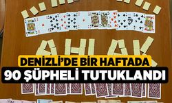 Denizli’de bir haftada 90 şüpheli tutuklandı