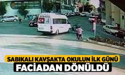 Sabıkalı Kavşakta Okulun İlk Günü Faciadan Dönüldü