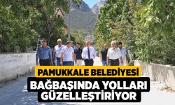 Pamukkale Belediyesi Bağbaşında Yolları Güzelleştiriyor