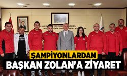 Şampiyonlardan Başkan Zolan'a ziyaret 