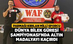 Parmağı kırılan milli sporcu Dünya Bilek Güreşi Şampiyonası'nda altın madalyayı kaçırdı