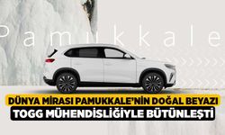 Dünya mirası Pamukkale’nin doğal beyazı Togg mühendisliğiyle bütünleşti