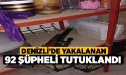 Denizli’de yakalanan 92 şüpheli tutuklandı