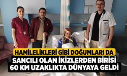 Hamilelikleri Gibi Doğumları da Sancılı Olan İkizlerden Birisi 60 Km Uzaklıkta Dünyaya Geldi