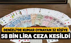 Denizli’de kumar oynayan 32 kişiye 58 bin lira ceza kesildi