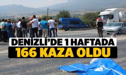 Denizli''de 1 haftada 166 trafik kazası meydana geldi