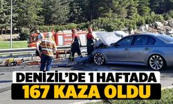 Denizli'de 1 haftada 167 trafik kazası oldu