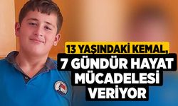 13 yaşındaki Kemal, 7 gündür hayat mücadelesi veriyor