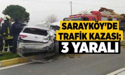 Sarayköy'de trafik kazası;3 yaralı