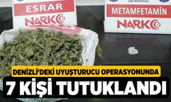 Denizli'de yapılan uyuşturucu operasyonunda 7 kişi tutuklandı