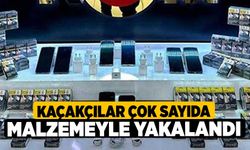 Kaçakçılar çok sayıda malzemeyle yakalandı