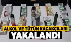 Alkol ve tütün kaçakçıları yakalandı