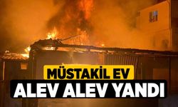 Müstakil ev alev alev yandı