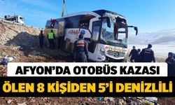 Afyon'da Otobüs Kazası Ölen 8 Kişiden 5'i Denizlili