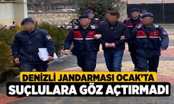 Denizli jandarması Ocak’ta suçlulara göz açtırmadı