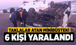 Taklalar atan minibüsteki 6 kişi yaralandı