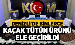 Denizli'de binlerce kaçak tütün ürünü ele geçirildi