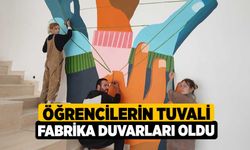 Öğrencilerin Tuvali fabrika duvarları oldu