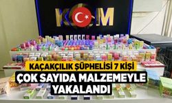 Kaçakçılık şüphelisi 7 kişi çok sayıda malzemeyle yakalandı