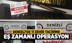 Denizli'de 11 zehir tacirine eş zamanlı operasyon